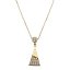 Gargantilla oro 18k triangulo con circonitas